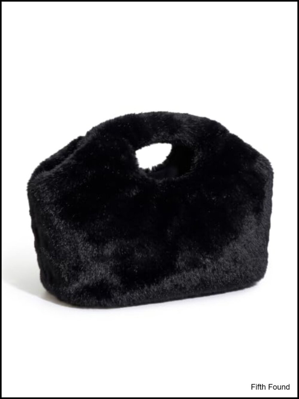 Fuzzy Faux Fur Dumpling Clutch Purses Furry Plush Y2k Evening Bag